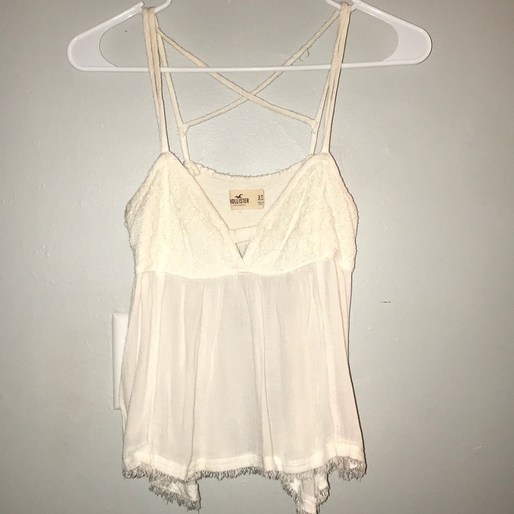 White hollister tank top